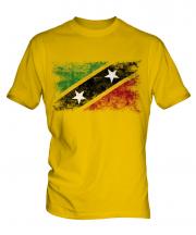 Saint Kitts And Nevis Distressed Flag Mens T-Shirt