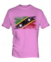 Saint Kitts And Nevis Distressed Flag Mens T-Shirt