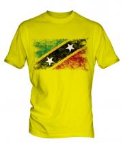 Saint Kitts And Nevis Distressed Flag Mens T-Shirt