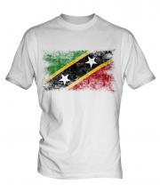 Saint Kitts And Nevis Distressed Flag Mens T-Shirt