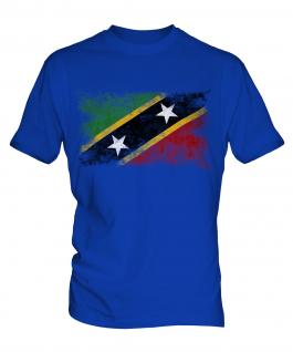 Saint Kitts And Nevis Distressed Flag Mens T-Shirt