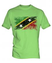 Saint Kitts And Nevis Distressed Flag Mens T-Shirt