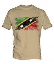 Saint Kitts And Nevis Distressed Flag Mens T-Shirt