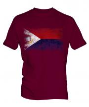 Saint Martin Distressed Flag Mens T-Shirt