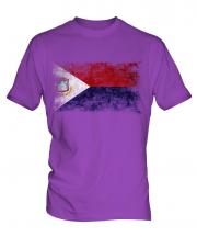 Saint Martin Distressed Flag Mens T-Shirt