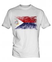 Saint Martin Distressed Flag Mens T-Shirt