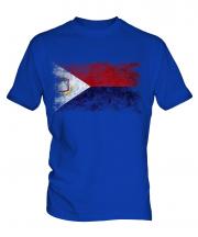 Saint Martin Distressed Flag Mens T-Shirt