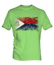 Saint Martin Distressed Flag Mens T-Shirt