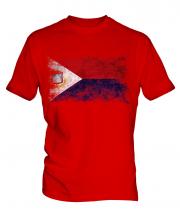 Saint Martin Distressed Flag Mens T-Shirt