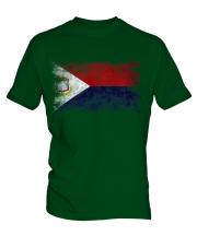 Saint Martin Distressed Flag Mens T-Shirt