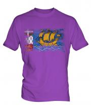 Saint Pierre And Miquelon Distressed Flag Mens T-Shirt