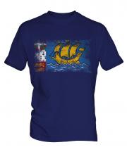 Saint Pierre And Miquelon Distressed Flag Mens T-Shirt