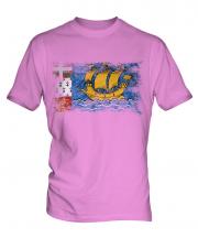 Saint Pierre And Miquelon Distressed Flag Mens T-Shirt