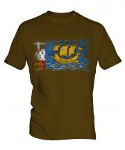 Saint Pierre And Miquelon Distressed Flag Mens T-Shirt