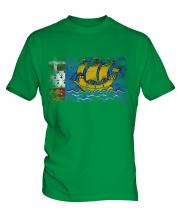 Saint Pierre And Miquelon Distressed Flag Mens T-Shirt