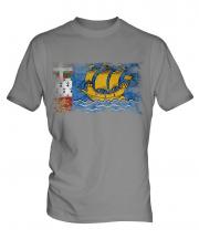 Saint Pierre And Miquelon Distressed Flag Mens T-Shirt