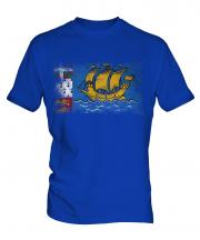 Saint Pierre And Miquelon Distressed Flag Mens T-Shirt