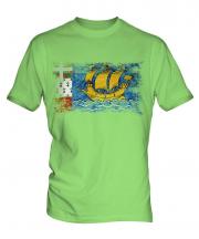 Saint Pierre And Miquelon Distressed Flag Mens T-Shirt