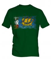Saint Pierre And Miquelon Distressed Flag Mens T-Shirt