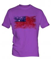 Samoa Distressed Flag Mens T-Shirt