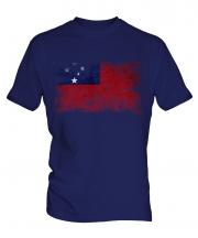 Samoa Distressed Flag Mens T-Shirt