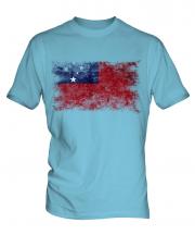 Samoa Distressed Flag Mens T-Shirt