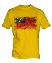 Samoa Distressed Flag Mens T-Shirt
