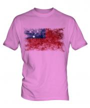 Samoa Distressed Flag Mens T-Shirt
