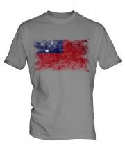 Samoa Distressed Flag Mens T-Shirt