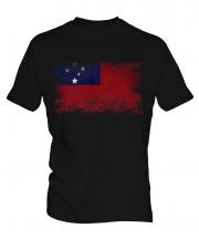 Samoa Distressed Flag Mens T-Shirt