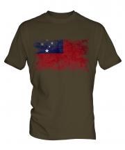 Samoa Distressed Flag Mens T-Shirt
