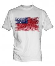 Samoa Distressed Flag Mens T-Shirt