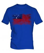 Samoa Distressed Flag Mens T-Shirt