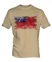 Samoa Distressed Flag Mens T-Shirt