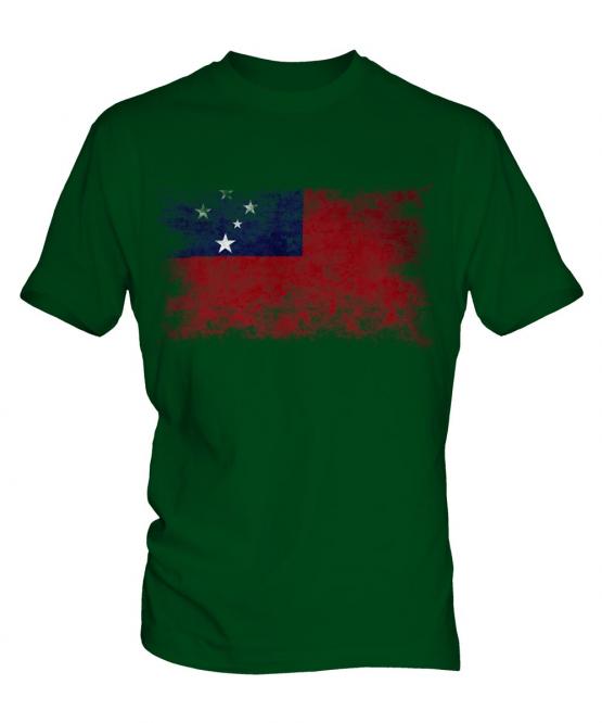 Samoa Distressed Flag Mens T-Shirt