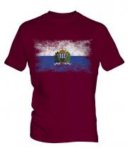 San Marino Distressed Flag Mens T-Shirt