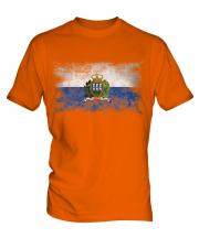 San Marino Distressed Flag Mens T-Shirt