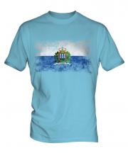 San Marino Distressed Flag Mens T-Shirt