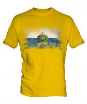 San Marino Distressed Flag Mens T-Shirt