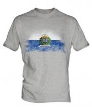 San Marino Distressed Flag Mens T-Shirt