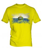 San Marino Distressed Flag Mens T-Shirt