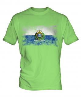 San Marino Distressed Flag Mens T-Shirt