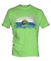San Marino Distressed Flag Mens T-Shirt