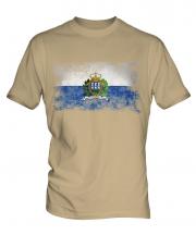 San Marino Distressed Flag Mens T-Shirt