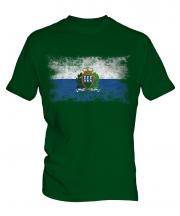 San Marino Distressed Flag Mens T-Shirt
