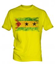 Sao Tome E Principe Distressed Flag Mens T-Shirt
