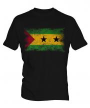 Sao Tome E Principe Distressed Flag Mens T-Shirt
