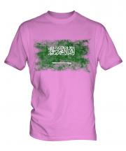 Saudi Arabia Distressed Flag Mens T-Shirt