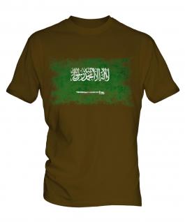 Saudi Arabia Distressed Flag Mens T-Shirt