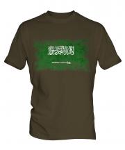 Saudi Arabia Distressed Flag Mens T-Shirt